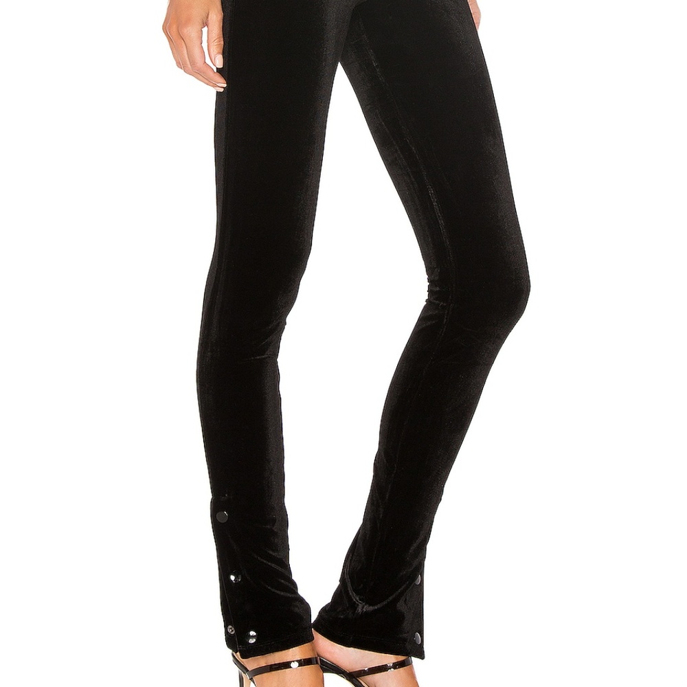 NWT-Revolve Black Velvet Melodie Pants. - Picture 4 of 5